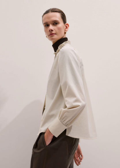 Cream Super Soft Micro Cord Blouse | ME+EM