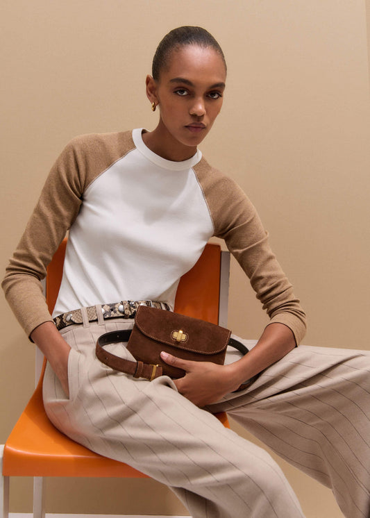 Cream Ultimate Slim Baseball Top | ME+EM