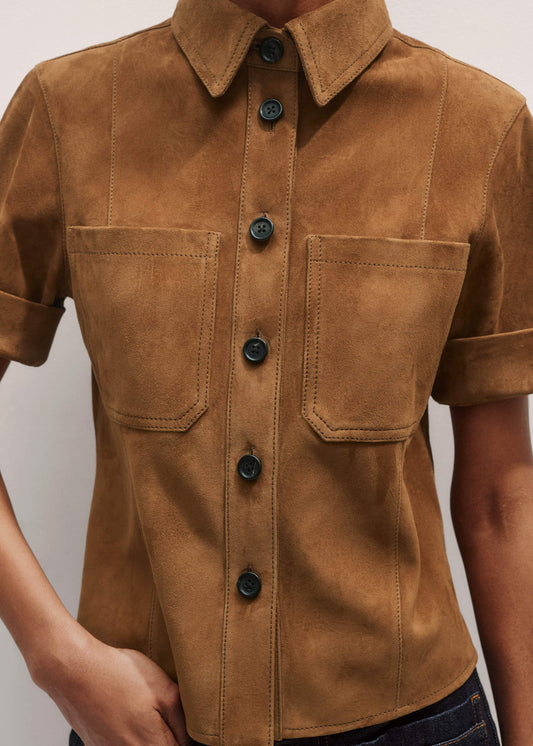 Brown Paneled Shirt | ME+EM