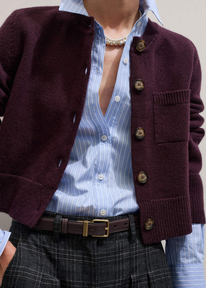 Blue Cotton Stripe Shirt | ME+EM