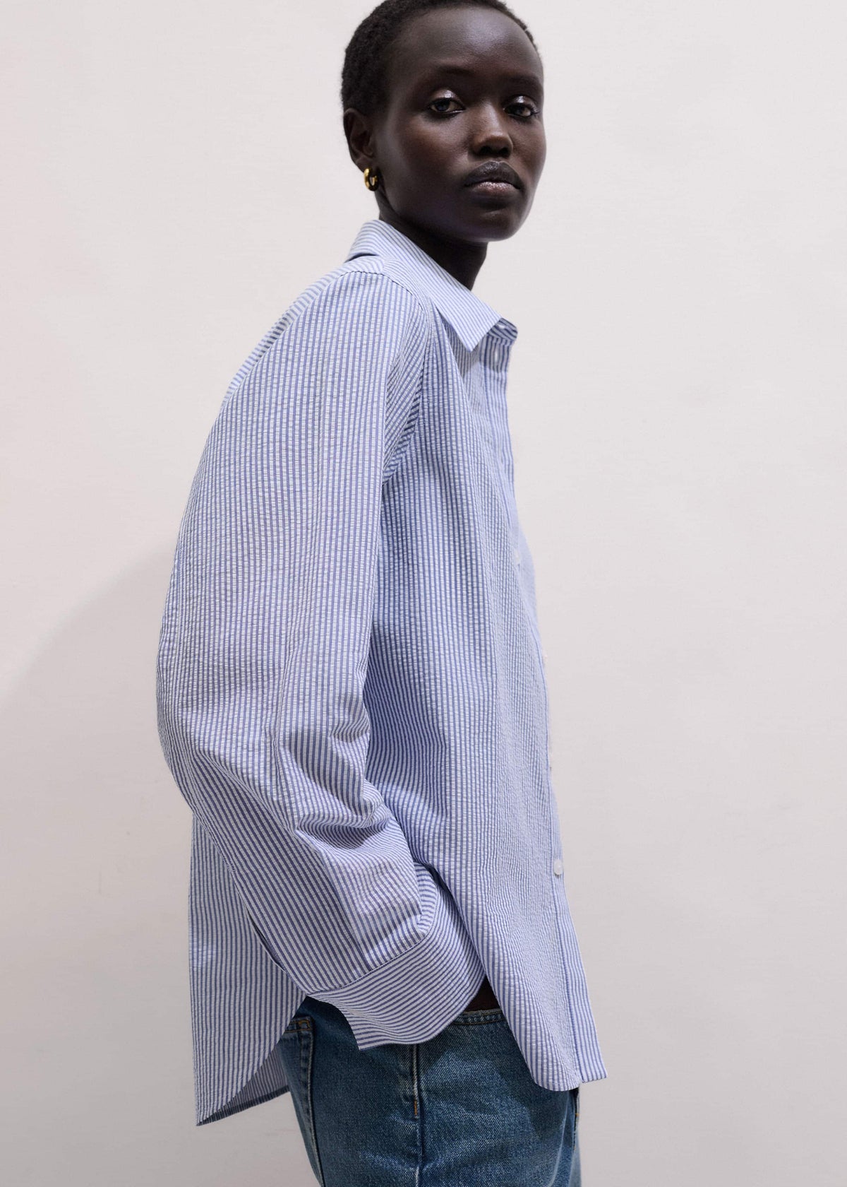 Blue Stripe Relaxed Forever Shirt | ME+EM