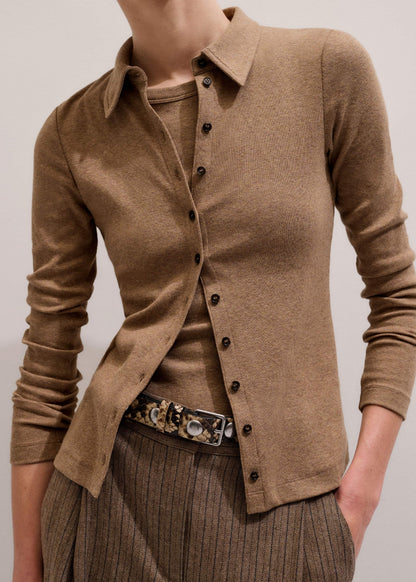Brown Ultimate Rib Shirt | ME+EM
