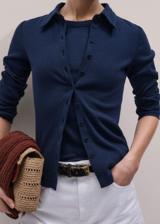 Navy Perfect Basic Shirt | ME+EM