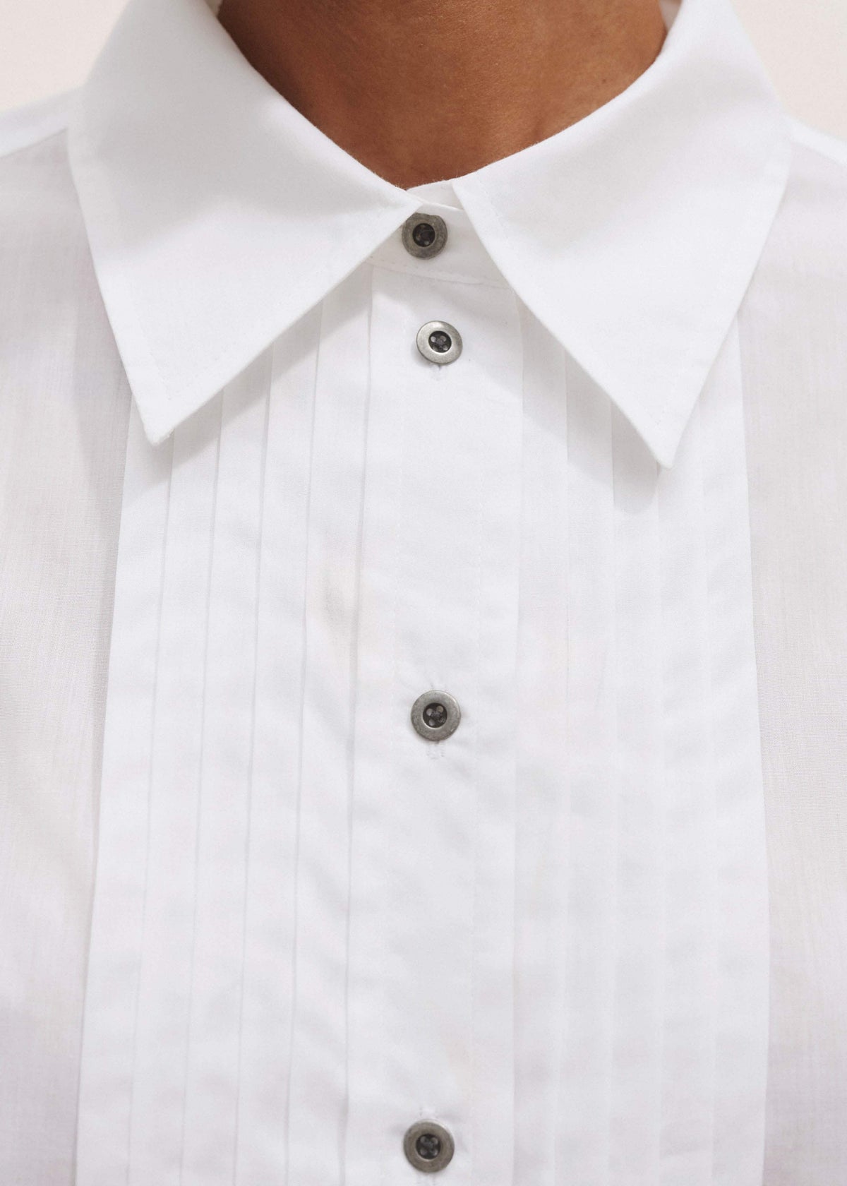 White Relaxed Tux Shirt | ME+EM