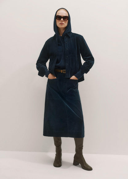 Navy Boxy Shacket | ME+EM