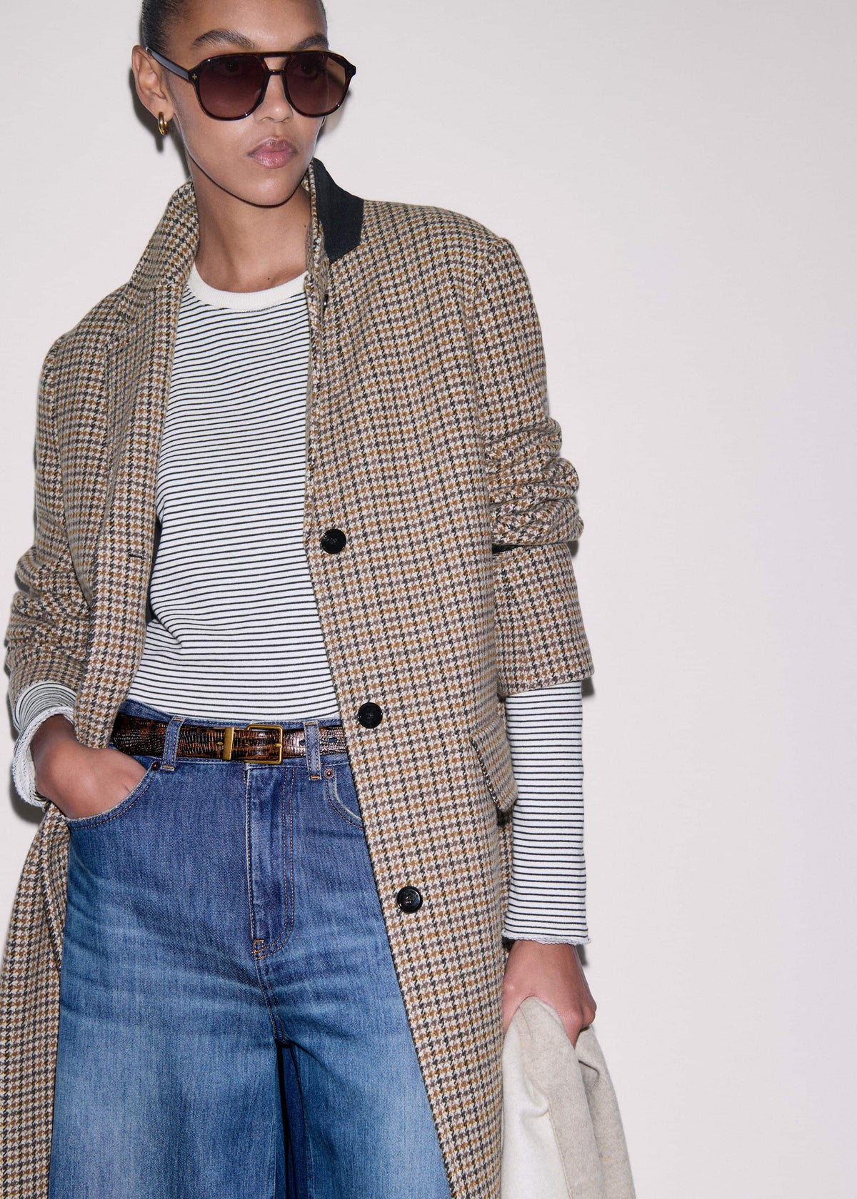 Navy Stripe Pouf Sleeve Sweatshirt | ME+EM