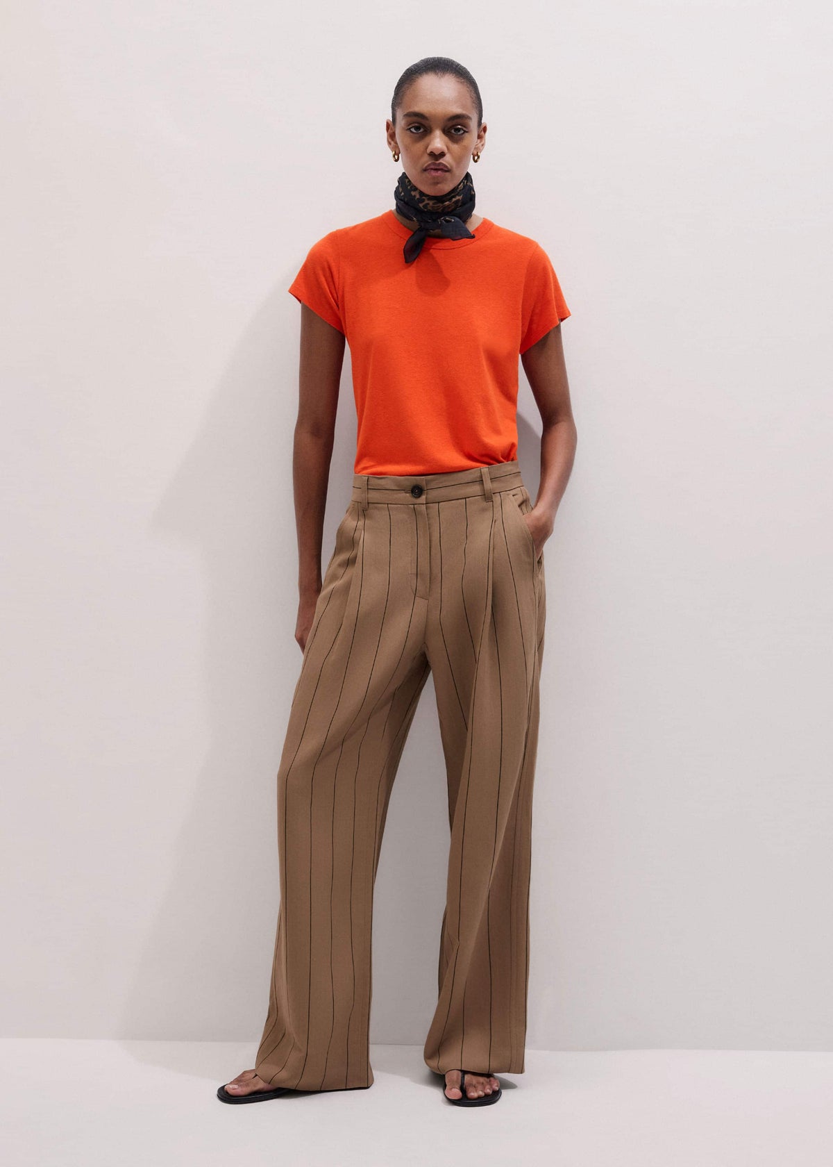 Orange Soft Washed Straight Tee | ME+EM