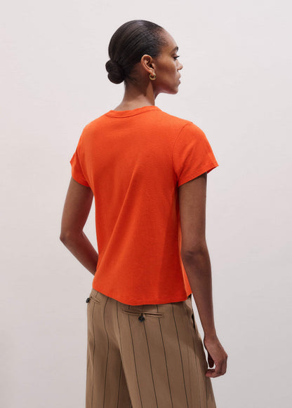 Orange Soft Washed Straight Tee | ME+EM