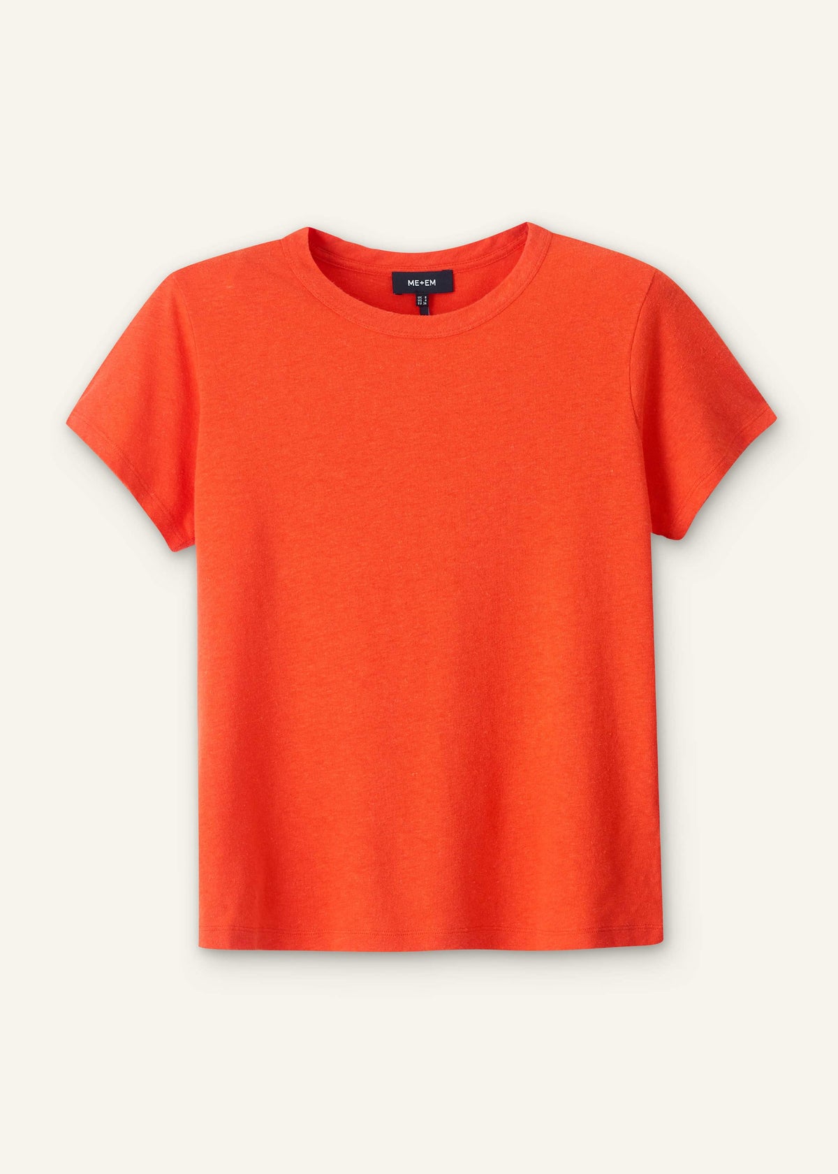 Orange Soft Washed Straight Tee | ME+EM