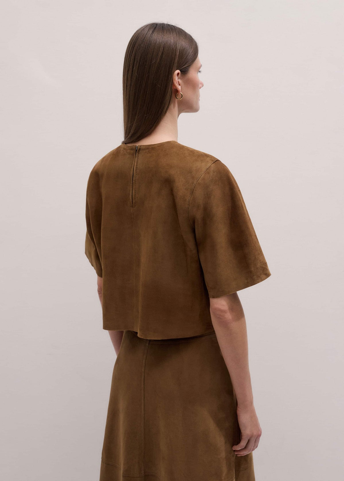 Brown Luxe Boxy T-Shirt | ME+EM