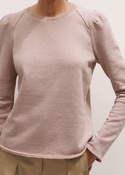 Pink Raw Edge Feminine Sweatshirt | ME+EM