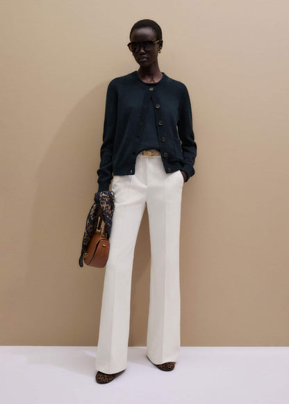 Navy Boxy Knit Straight Cardigan | ME+EM