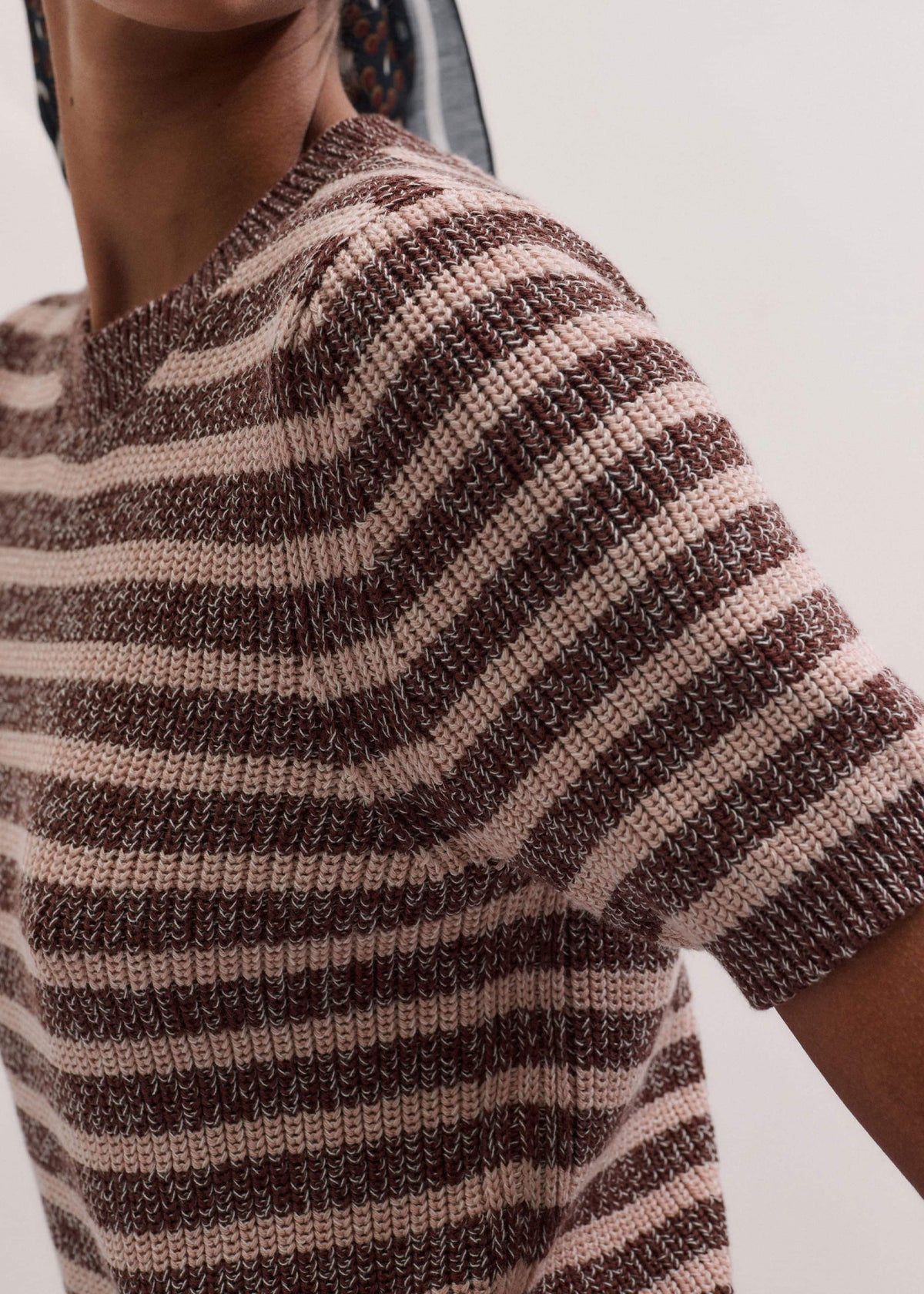 Cinnamon Brown Straight Knit Tee | ME+EM