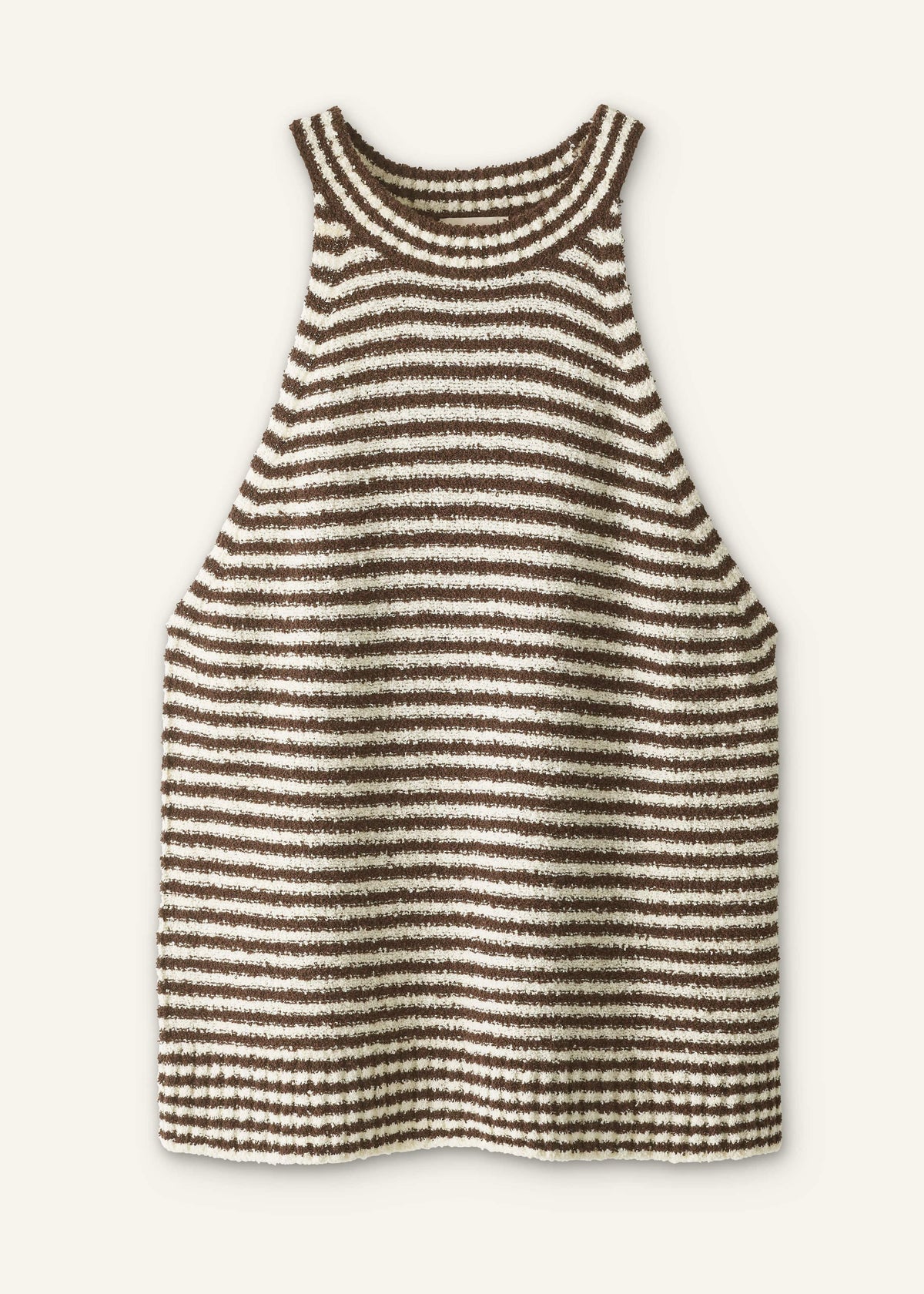 Brown Stripe Halterneck Tank | ME+EM