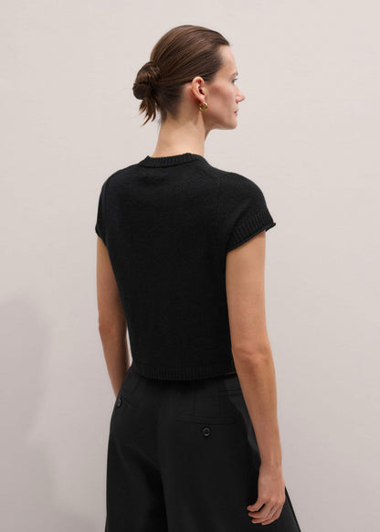 Black Cashmere Baby Tee | ME+EM