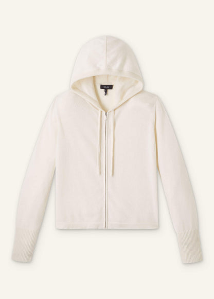 Cream Cashmere Relaxed Fit Box Zip Hoody | ME+EM