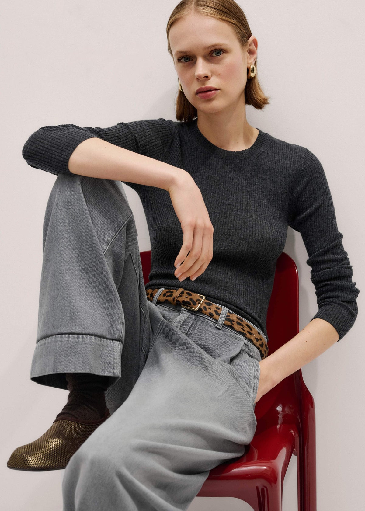 Gray Barely There Sweater | ME+EM