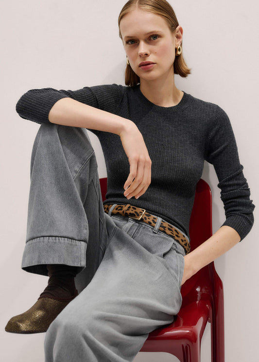 Gray Barely There Sweater | ME+EM