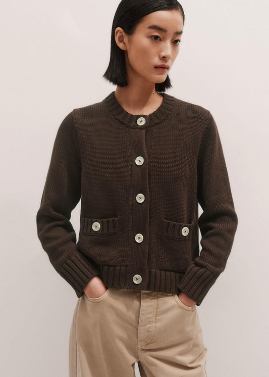 Brown Crop Cardigan | ME+EM