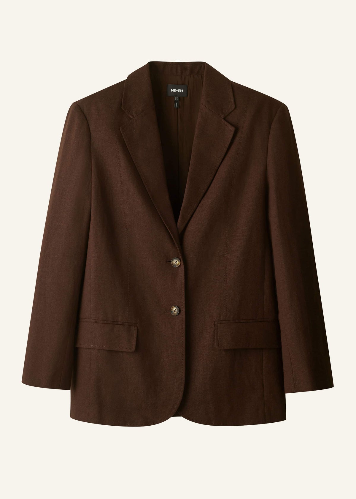 Brown Summer Oversized Blazer | ME+EM