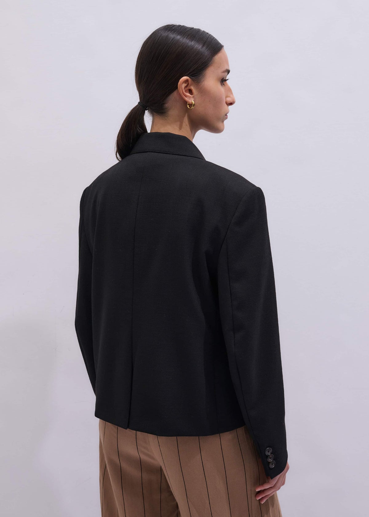 Black Icon Intelligently Oversized Short Blazer | ME+EM