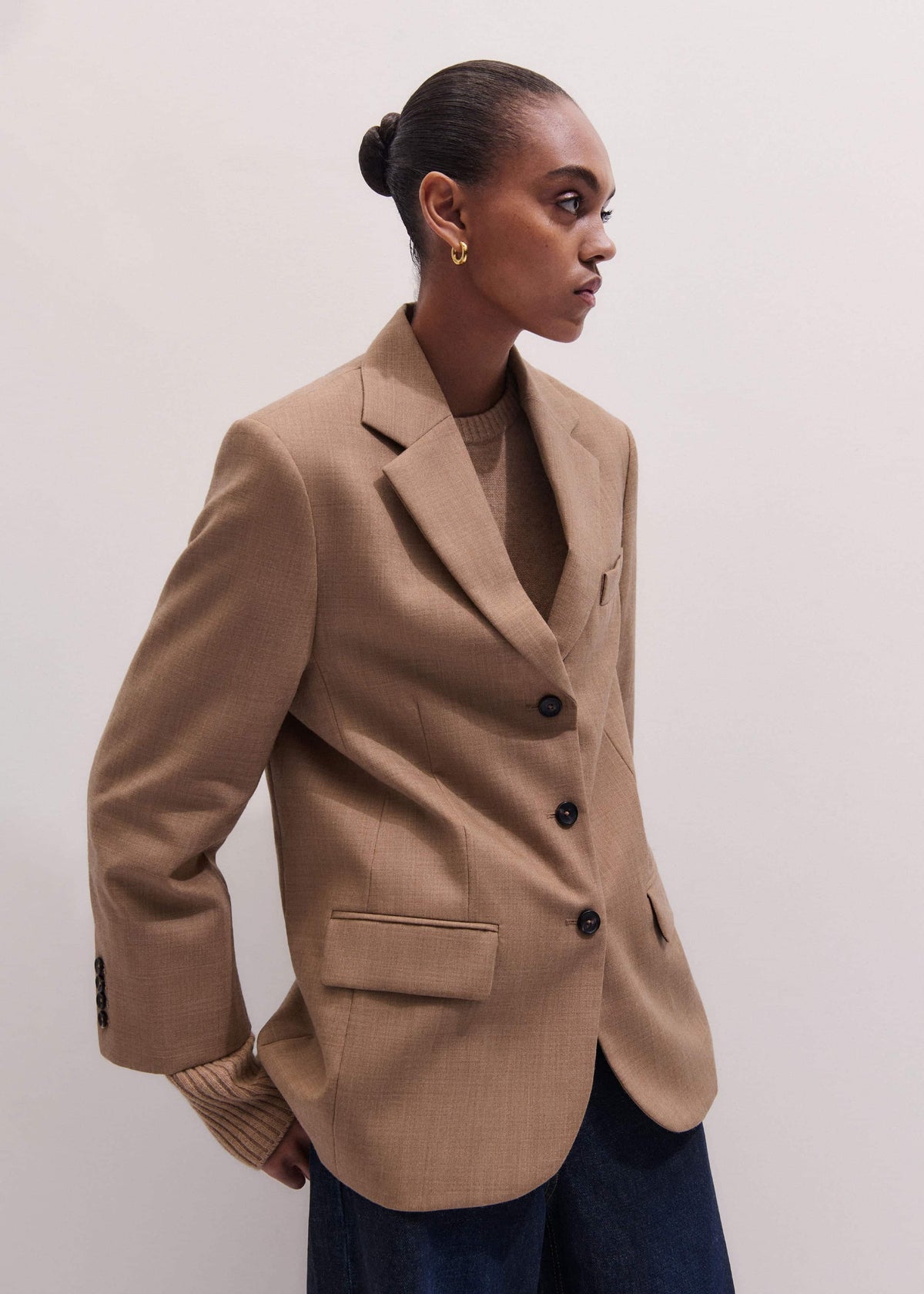 Brown Icon Oversized Blazer | ME+EM