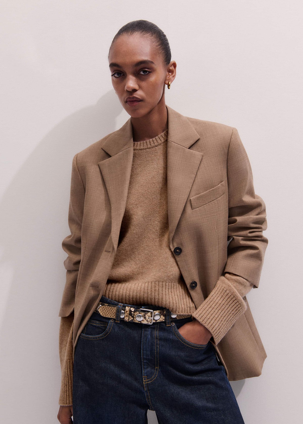 Brown Icon Oversized Blazer | ME+EM