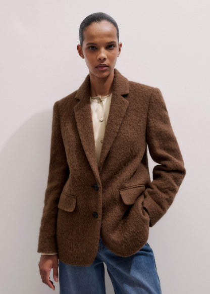 Brown Teddy Luxe Blazer | ME+EM