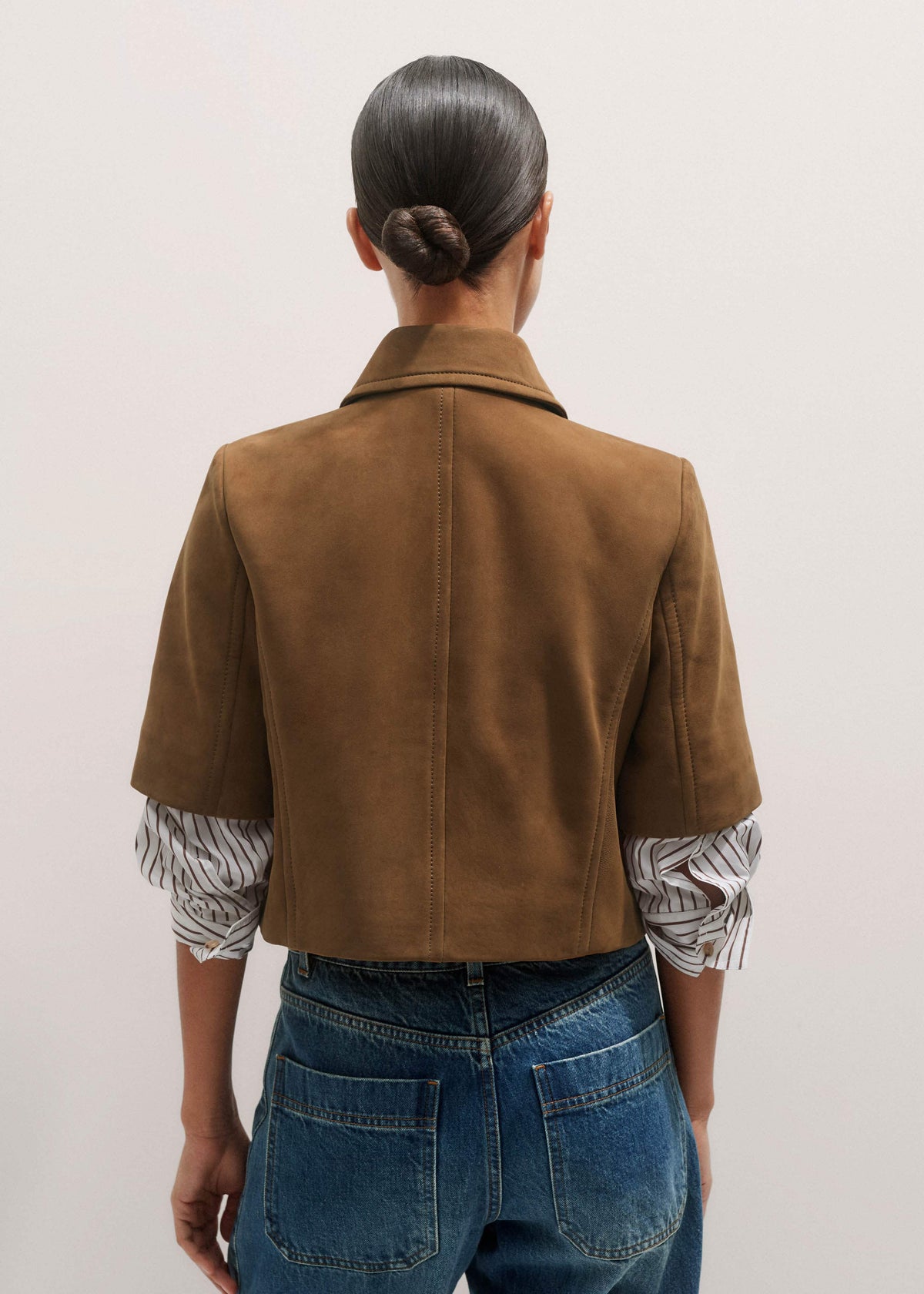 Brown Everyday Short Sleeve Jacket | ME+EM