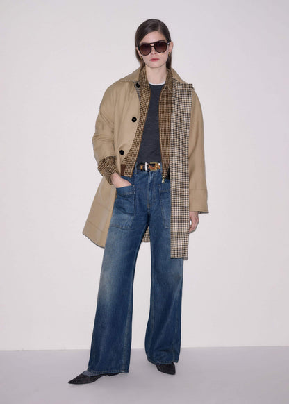 Brown Super Soft Houndstooth Bomber Jacket | ME+EM