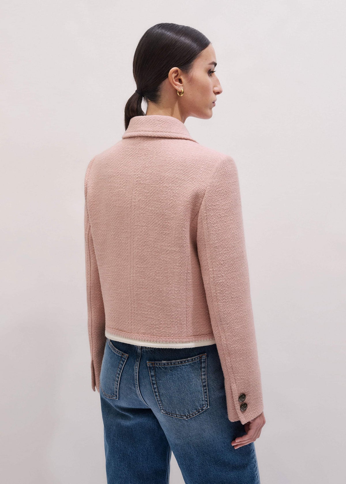 Pink Straight Crop Jacket | ME+EM