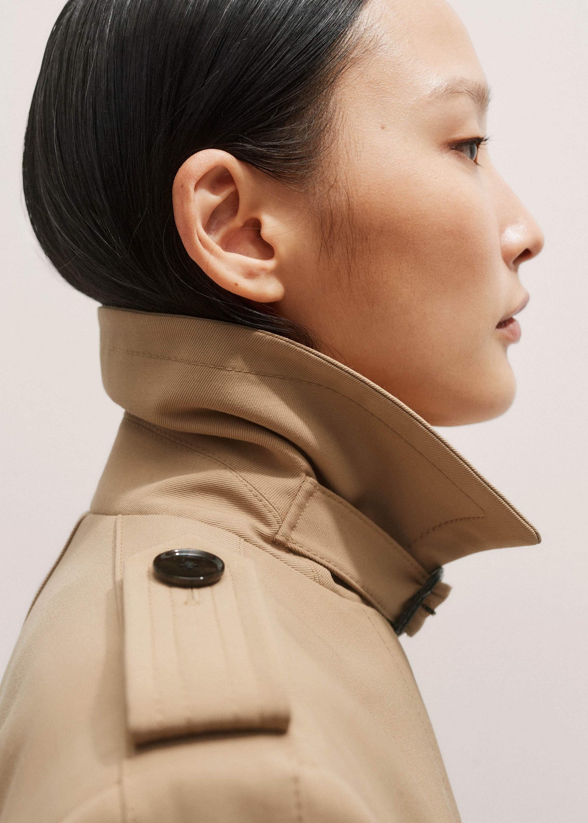 Brown Relaxed Shoulder Trench Coat | ME+EM