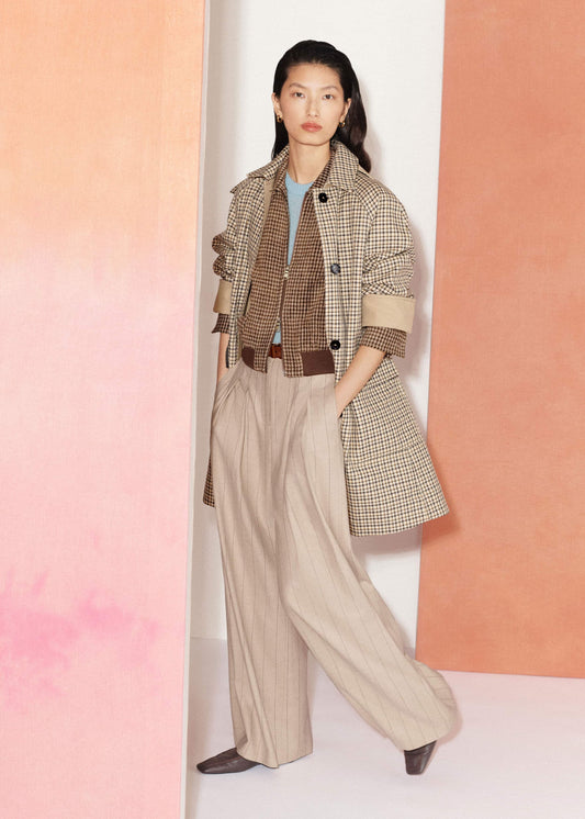 Camel Brown Reversible Mac + Hood | ME+EM