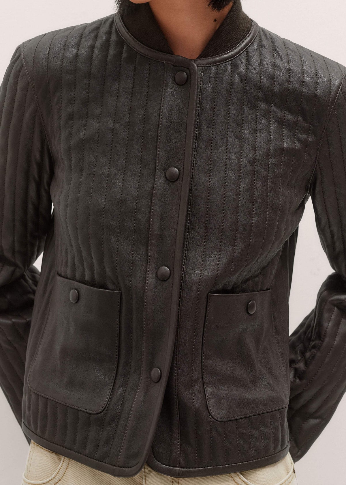 Brown Quilted Weekend Jacket | ME+EM