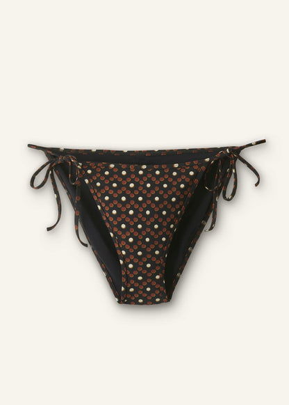 Cinnamon Brown Side Tie Bikini Bottom | ME+EM