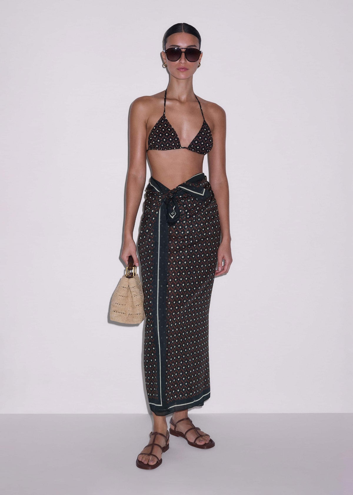 Black Geometric Sarong | ME+EM