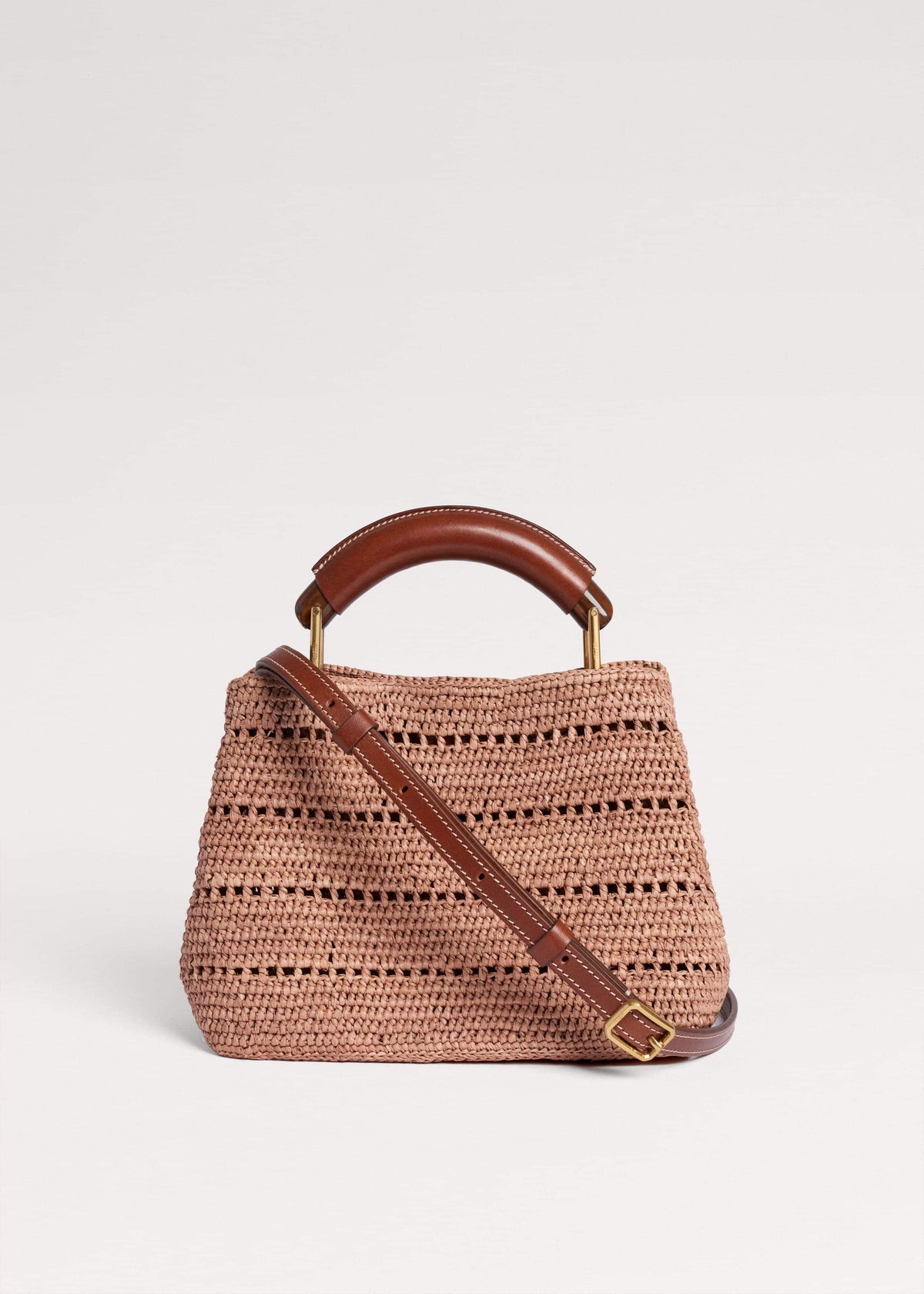 Pink Raffia Mini Day Bag | ME+EM