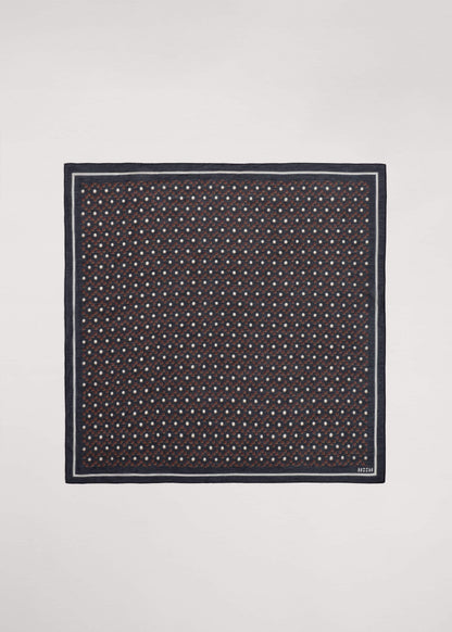 Black Dotted Border Scarf | ME+EM