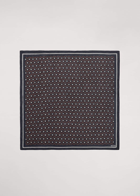 Black Dotted Border Scarf | ME+EM