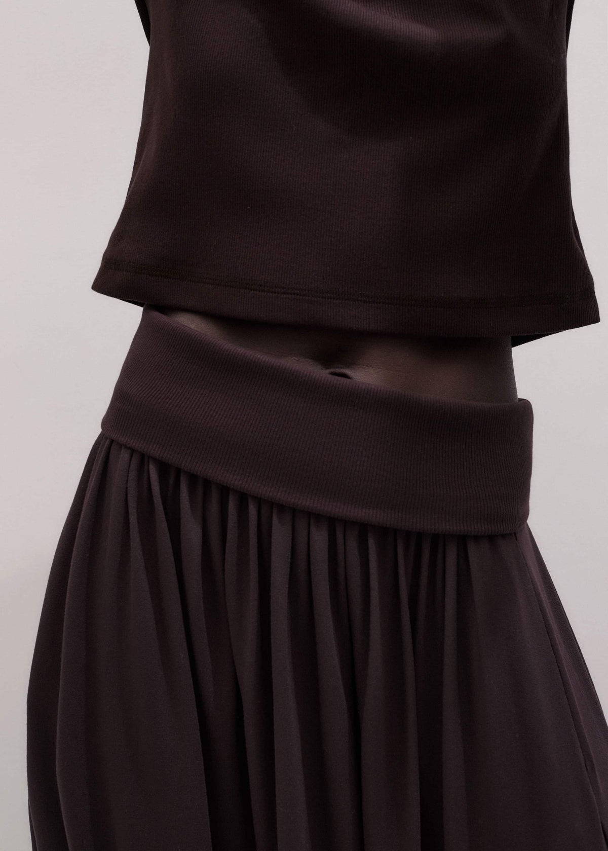 Brown Soft Sculpt Maxi Skirt | ME+EM