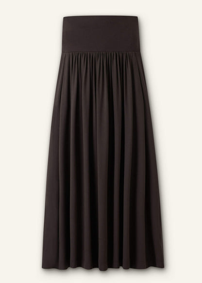 Brown Soft Sculpt Maxi Skirt | ME+EM