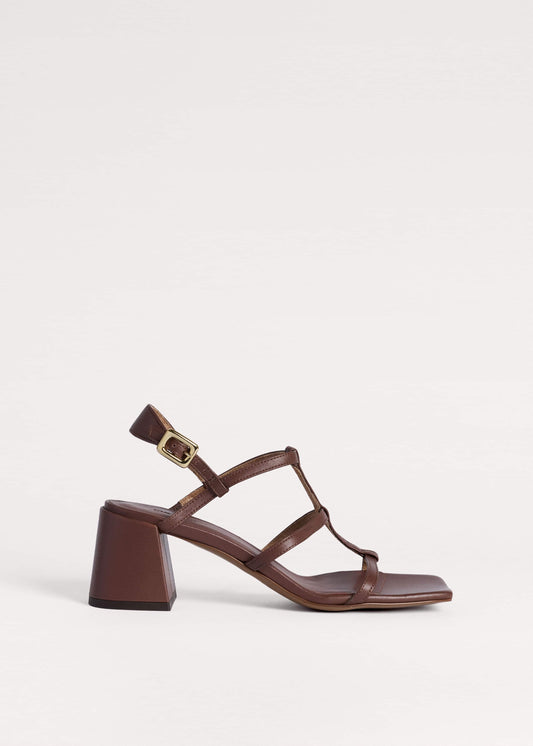 Dark Brown Caged Occasion Sandal | ME+EM