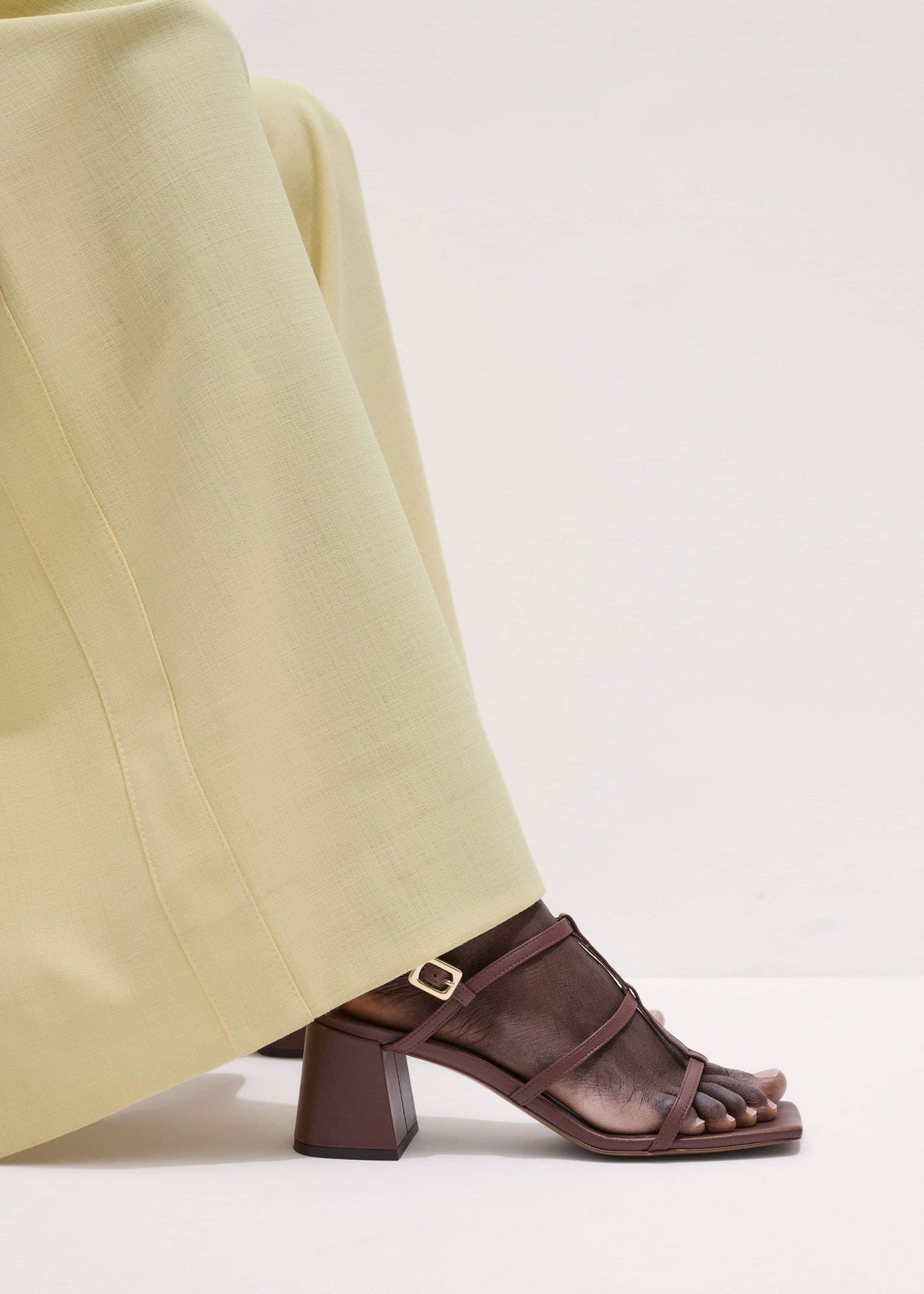Dark Brown Caged Occasion Sandal | ME+EM