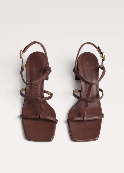 Dark Brown Caged Occasion Sandal | ME+EM