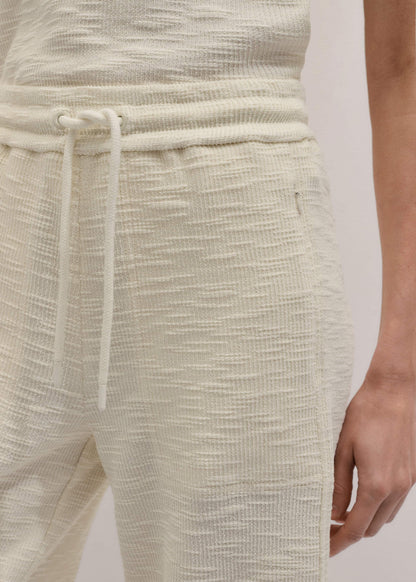 Cream Wide-Leg Track Pant | ME+EM