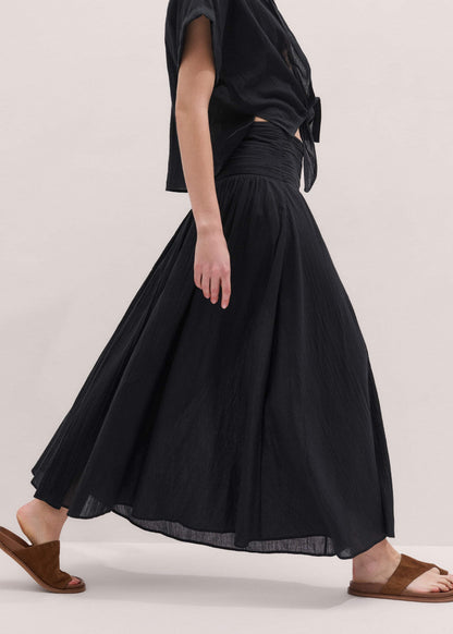 Black Relaxed Maxi Skirt | ME+EM
