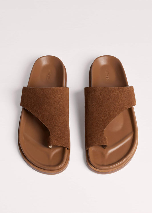Tan Brown Asymmetric Sandal | ME+EM