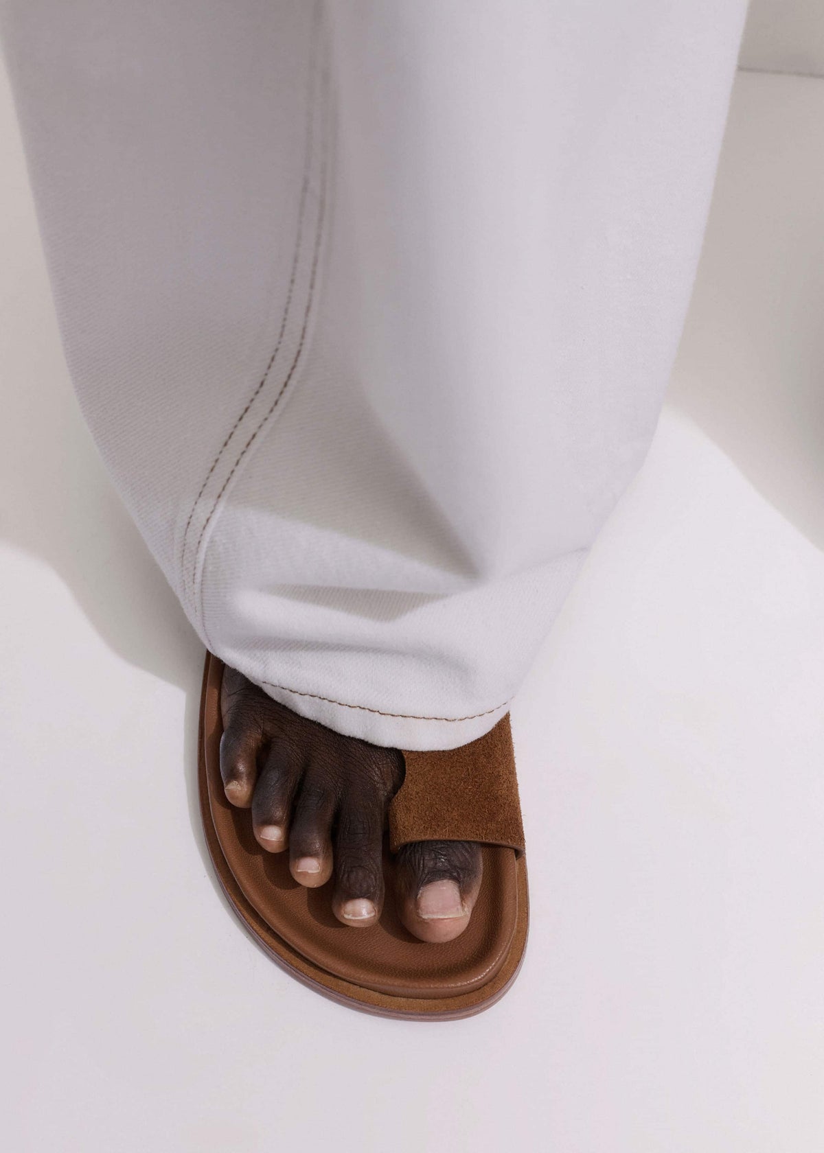 Tan Brown Asymmetric Sandal | ME+EM