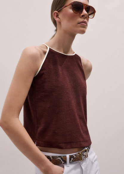 Cinnamon Brown Halterneck Top | ME+EM