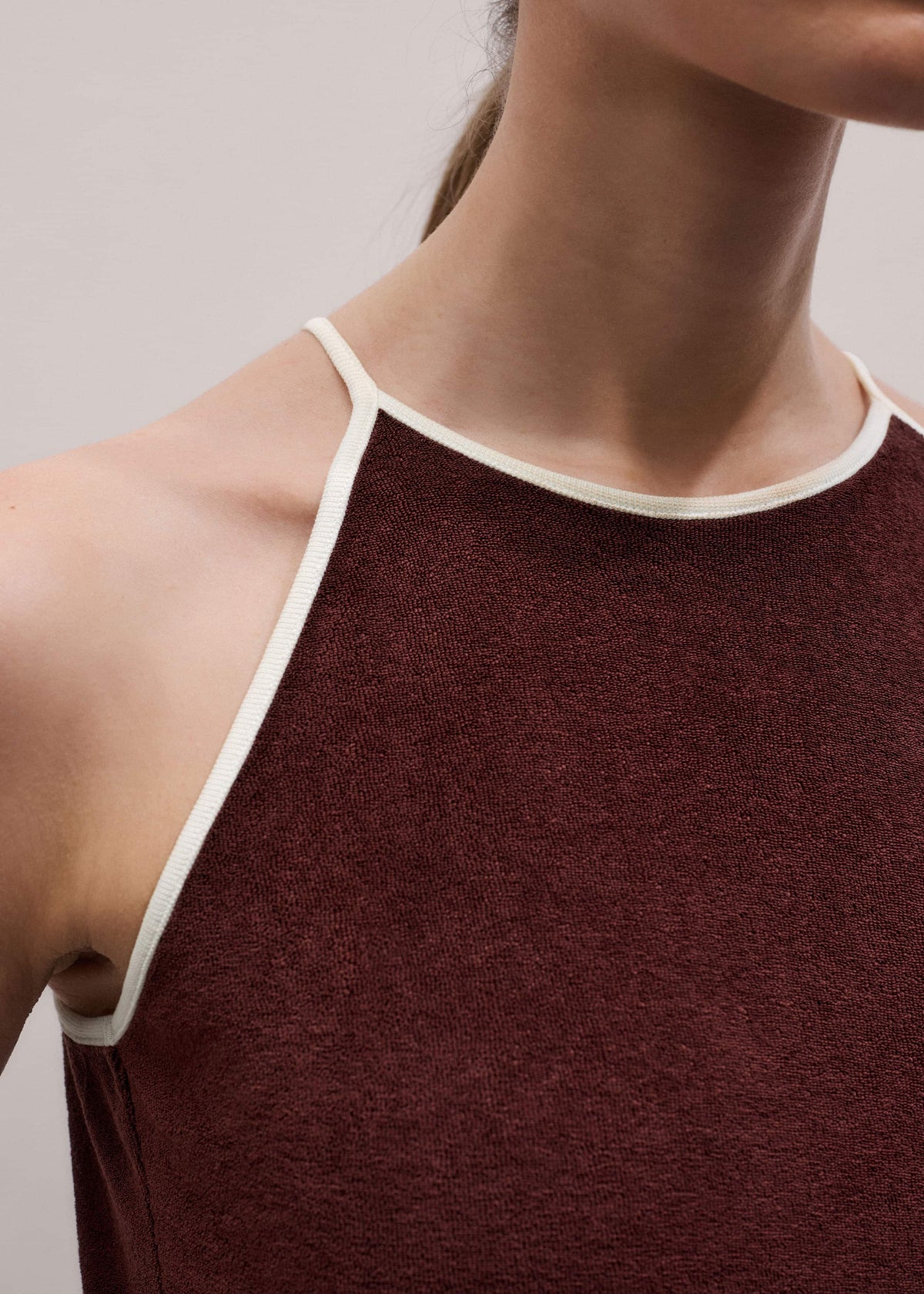 Cinnamon Brown Halterneck Top | ME+EM